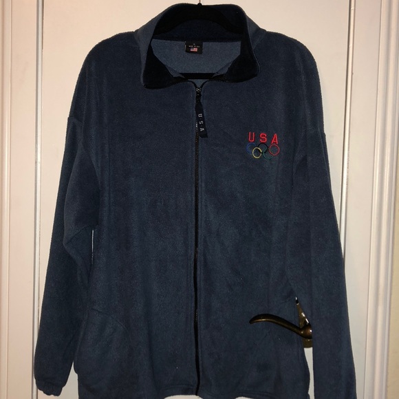 U.S.A. Olympic Blue full zipper jacket size XL - Picture 1 of 5